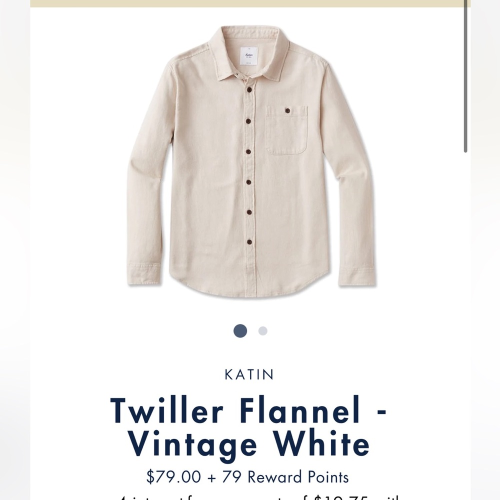 Katin Twiller Flannel - Vintage White